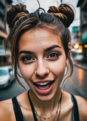 girl making selfie,poki,jahan,sonrisa,a girl's smile,a girl with a camera,Illustration,Realistic Fantasy,Realistic Fantasy 23