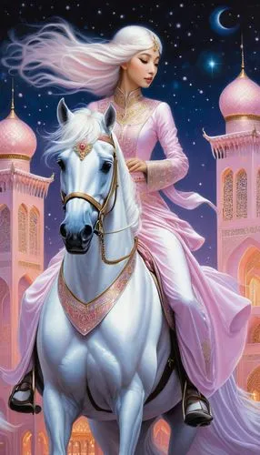 a white horse,white horse,constellation unicorn,unicorn background,unicorn art,arabian horse,Illustration,Realistic Fantasy,Realistic Fantasy 08