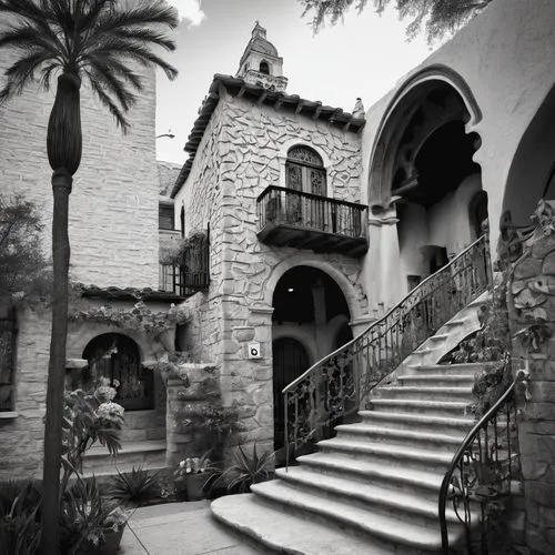 hacienda,tlaquepaque,casa,casa fuster hotel,casita,haciendas,escalera,villa balbianello,mcnay,escaleras,barretos,mansion,casalesi,casabella,altadena,alcazar,villa,santa barbara,parador,bendemeer estates,Illustration,Black and White,Black and White 11