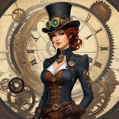 steampunk gears,steampunk,clockmaker,watchmaker,clockwork,ladies pocket watch,victorian lady,pocket watch,ornate pocket watch,longcase clock,chronometer,grandfather clock,victorian style,victorian fashion,girl with a wheel,pocket watches,cog,time spiral,ringmaster,velocipede,Conceptual Art,Fantasy,Fantasy 25