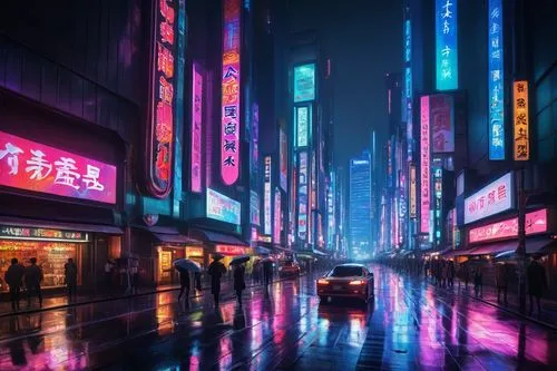 shinjuku,tokyo,tokyo city,akihabara,kabukiman,kabukicho,shanghai,tokio,akiba,tokyo ¡¡,mongkok,guangzhou,ikebukuro,osaka,cyberpunk,kamurocho,colorful city,kowloon,cybercity,bladerunner,Art,Classical Oil Painting,Classical Oil Painting 15