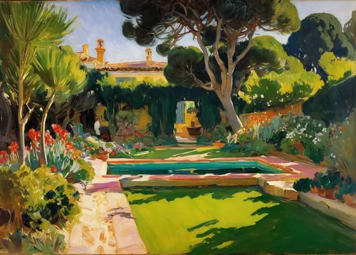 gardens,portofino,towards the garden,girl in the garden,work in the garden,hacienda,the garden,monaco,capri,mediterranean,garden of the fountain,marrakech,la rocher de la baume,garden,cascais,positano,in the garden,green garden,palm garden,oasis,Illustration,Realistic Fantasy,Realistic Fantasy 29