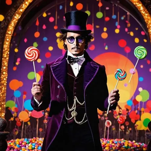 candymaker,wonka,ringmaster,candymakers,candyland,carnivalesque,lollipop,magician,candy boy,candyman,candy bar,lollypop,cirkus,circus,the magician,lollipops,barnum,candies,circus show,candy cauldron,Illustration,Black and White,Black and White 33