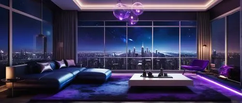 sky apartment,apartment lounge,livingroom,modern room,great room,living room,sky space concept,purple wallpaper,penthouses,luxe,skyloft,modern living room,apartment,modern decor,modern minimalist lounge,blue room,3d background,sleeping room,vdara,lounge,Conceptual Art,Oil color,Oil Color 01