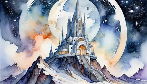 gondolin,tirith,silmarillion,thingol,erebor,citadels,rivendell,spires,castle of the corvin,gallifrey,nargothrond,orthanc,alfheim,matterhorn,valinor,fairy chimney,asgard,fingolfin,fairy tale castle,ithilien,Illustration,Paper based,Paper Based 24