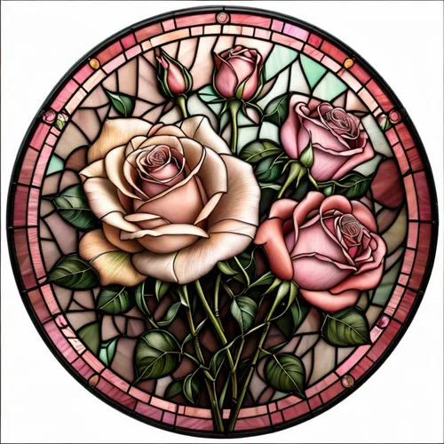 roses frame,rose flower illustration,roses pattern,stained glass,stained glass window,stained glass windows,rose wreath,round window,stained glass pattern,decorative plate,porcelain rose,bicolored ros