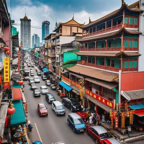 china town in Bangkok,mongkok,binondo,penang,hanoi,shophouses,malayasia,chengdu,chongqing,nangang,gulangyu,danshui,wanchai,sieh,chinatown,yangshao,chinatowns,yangxian,brickfields,kuala lumpur,kwangtun