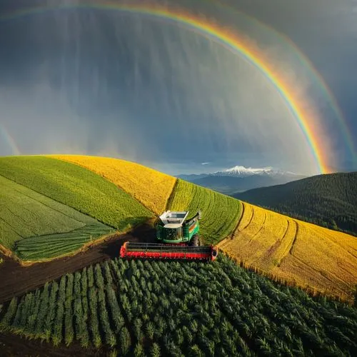 john deere,deere,farm tractor,pot of gold background,agricultura,palouse,Photography,Documentary Photography,Documentary Photography 04