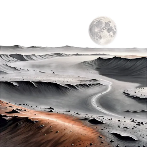 lunar landscape,moon valley,dune landscape,moonscape,valley of the moon,desert desert landscape,desert landscape,dune ridge,shifting dunes,lunar surface,shifting dune,venus surface,crescent dunes,dune sea,admer dune,libyan desert,moon surface,desert planet,volcanic landscape,arid landscape,Illustration,Black and White,Black and White 30