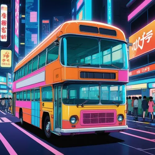 city bus,trolley bus,citybus,firstbus,bus,tokyo city,Illustration,Japanese style,Japanese Style 03