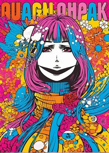 guhagar,guelaguetza,alphabeat,aghajari,cd cover,freakbeat,Illustration,Japanese style,Japanese Style 04