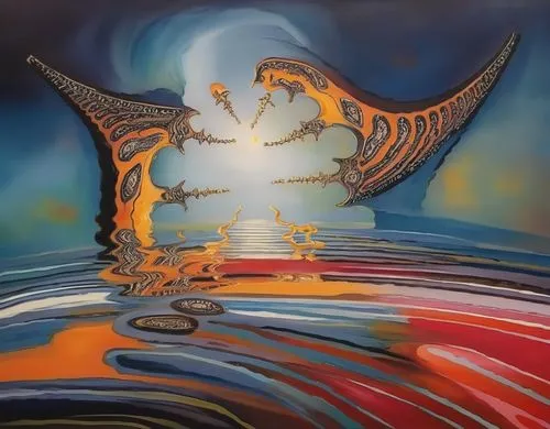 glass painting,abstract artwork,indigenous painting,horn of amaltheia,abstract painting,oil on canvas,psychedelic art,dali,oil painting on canvas,el salvador dali,vortex,whirling,solomon's plume,whirl