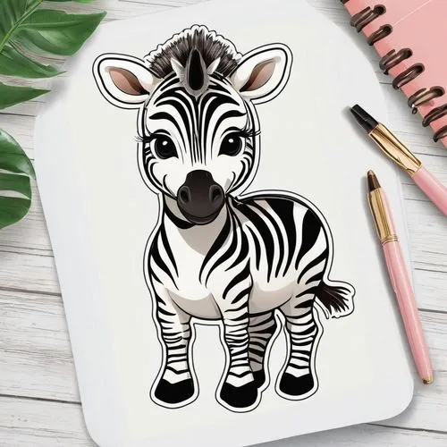 baby zebra,zebra,diamond zebra,zebra pattern,burchell's zebra,zebras,zebra rosa,quagga,zebra crossing,giraffidae,okapi,zonkey,zebra fur,scrapbook clip art,animal stickers,line art animals,whimsical animals,clipart sticker,tapir,zebra longwing,Unique,Design,Sticker