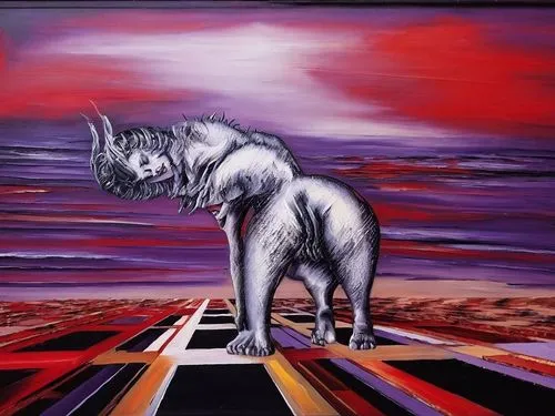 Passion Sexy Painting ,Naked Woman  Abstract Body Art Oil Painting,a painting of a elephant standing on a road,howling wolf,lobos,canis lupus,tsathoggua,wolf,constellation wolf,Illustration,Abstract F