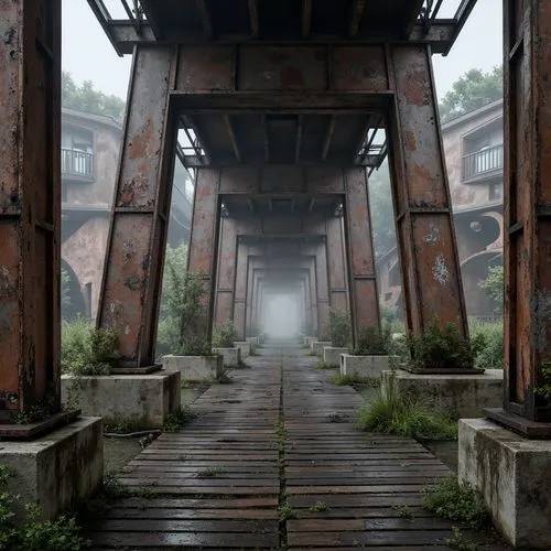 industrial ruin,cryengine,lost place,abandoned train station,fabrik,abandoned place,hangman's bridge,dishonored,lostplace,arbor,abandoned factory,abandoned places,railroad bridge,industrial landscape,ruin,industrial hall,walkway,enb,ruins,lost places