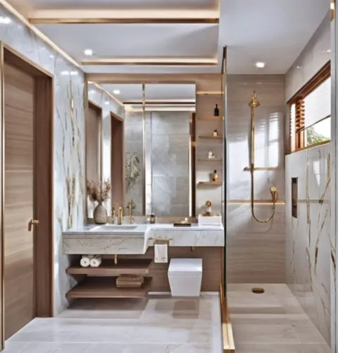 bath interior design,this bathroom is nicely decorated and features white marble,luxury bathroom,modern minimalist bathroom,bath room,bathroom,banyo,interior modern design,Photography,General,Realisti