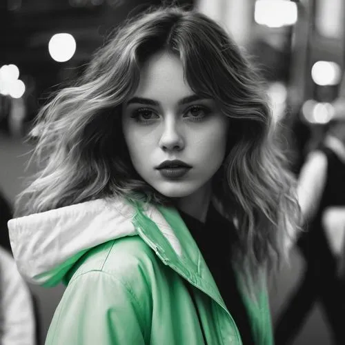 jade,green jacket,street shot,emerald,zella,in green,verde,green,colorizing,noir,kari,jades,kiernan,city ​​portrait,zara,maia,parisienne,jourdan,on the street,rogue,Photography,Fashion Photography,Fashion Photography 06