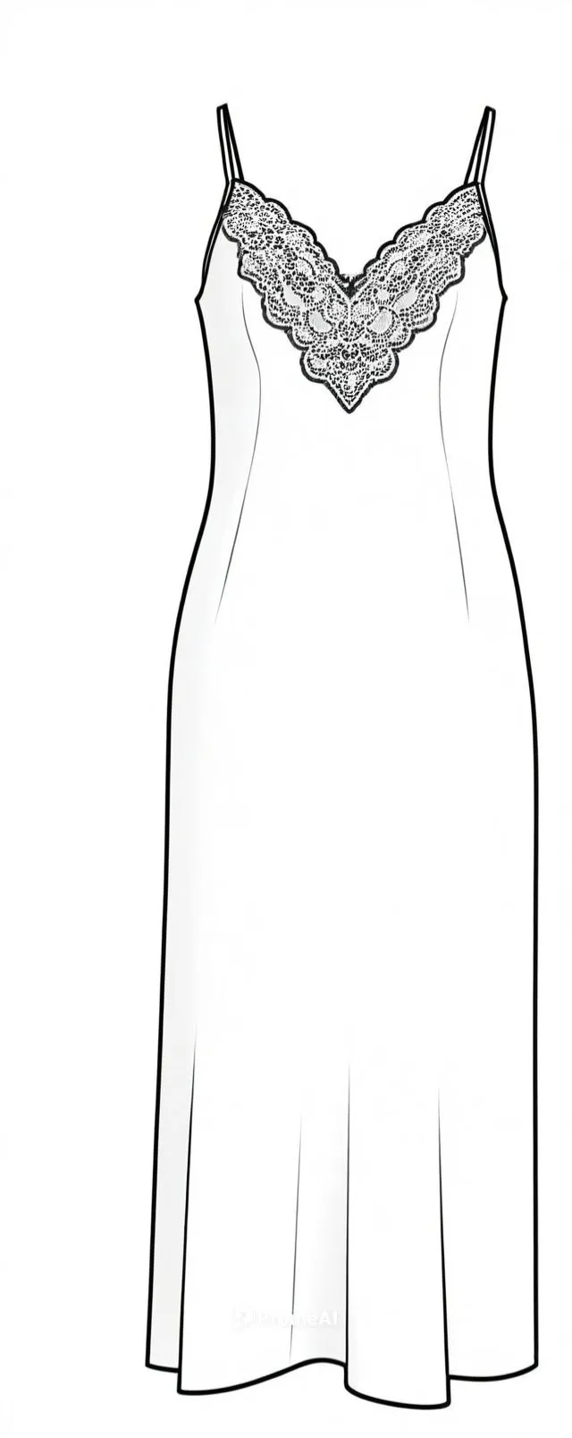 a drawing of a womens dress,camisole,shapewear,necklines,garment,neckline,nightgown