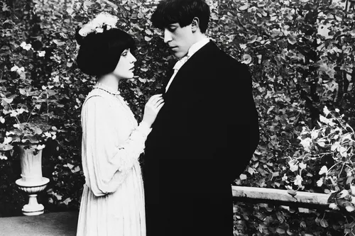 notting hill,honeymoon,wedding photo,wedding icons,flightless bird,gone with the wind,submarine,clove garden,the victorian era,prince and princess,secret garden of venus,sherlock,vintage boy and girl,silver wedding,wild strawberries,wedding couple,young couple,silent film,bride and groom,roaring twenties couple,Illustration,Black and White,Black and White 24