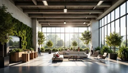 atriums,wintergarden,lobby,modern office,indoor,atrium,roof garden,penthouses,daylighting,modern decor,interior modern design,houseplants,hanging plants,landscaped,hotel lobby,loft,seating area,leisure facility,packinghouse,terrace