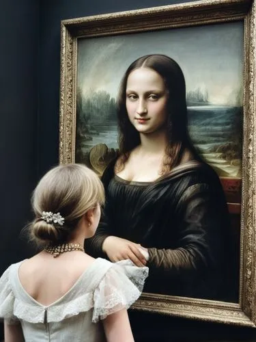 mona,gioconda,mona lisa,monalisa,little girl and mother,kisling