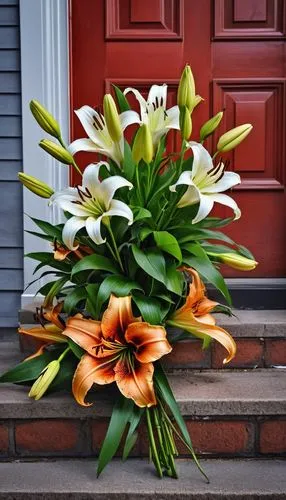 easter lilies,strelitzia orchids,tulip bouquet,door wreath,orange tulips,floral arrangement,flower arrangement,torch lilies,flower arrangement lying,lilies,flower bouquet,floral greeting,peace lilies,spring bouquet,blooming wreath,flower wreath,autumn bouquet,flower basket,calla lilies,tulips,Photography,General,Realistic