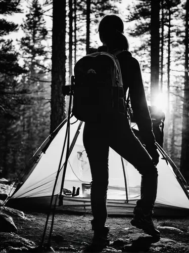 backpacking,hiking equipment,tent camping,camping equipment,trekking poles,camping gear,campire,outdoor recreation,camping tipi,camping tents,camping,outdoor life,free wilderness,mountaineer,trekking pole,roof tent,bushcraft,backpacker,tent at woolly hollow,hiker,Illustration,Black and White,Black and White 33