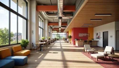 daylighting,school design,pedway,collaboratory,lofts,clubroom,atrium,njitap,atriums,music conservatory,iupui,cafeteria,foyer,gensler,langara,lunchroom,hallway,breezeway,hallway space,modern office