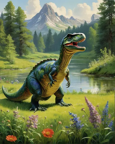 landmannahellir,dino,tirannosaurus,aucasaurus,dinosaruio,dinosaur,tyrannosaurus,tyrannosaurus rex,aligator,iguanidae,allosaurus,trex,cynorhodon,raptor,jurassic,pachycephalosaurus,saurian,dinosaur baby,gator,alligator,Art,Classical Oil Painting,Classical Oil Painting 09