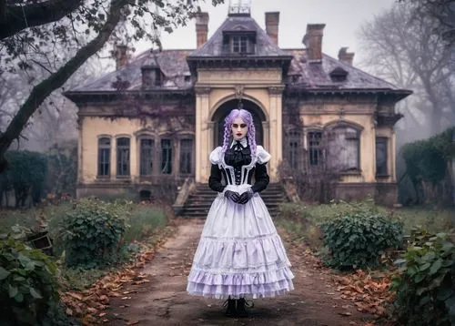 victorian lady,victorian style,victorian,gothic dress,doll's house,witch house,witch's house,creepy house,doll house,rapunzel,gothic fashion,doll dress,haunted house,the haunted house,ghost castle,gothic woman,haunted castle,gothic style,gothic portrait,dollhouse,Unique,3D,Panoramic