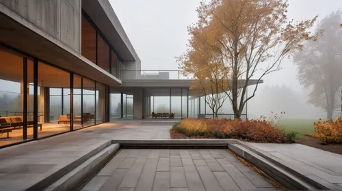 autumn fog,foggy landscape,morning mist,corten steel,morning fog,modern house,dunes house,foggy day,house in mountains,exposed concrete,mid century house,house in the mountains,house by the water,hous