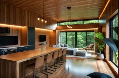 see through the wall,wood casework,modern kitchen interior,modern kitchen,interior modern design,kitchen design,bohlin,mid century house,kitchen interior,cabinetry,contemporary decor,paneling,cabin,pr