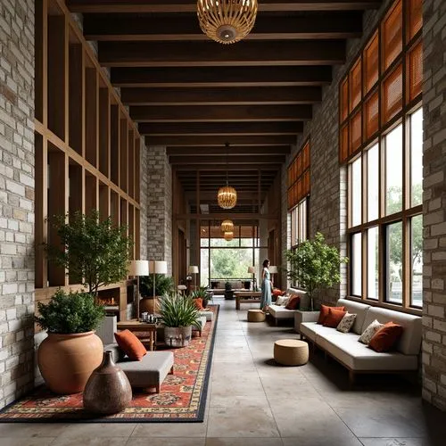 mid century modern,amanresorts,loft,midcentury,lobby,home interior,sunroom,living room,breezeway,contemporary decor,wooden beams,clerestory,hovnanian,mid century house,cochere,luxury home interior,livingroom,bridgehampton,mid century,interiors