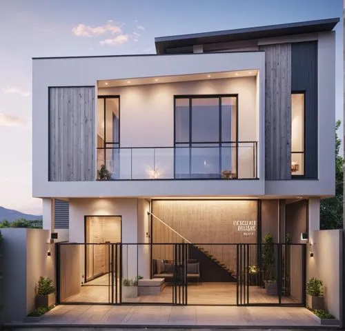 modern house,fresnaye,modern architecture,weatherboards,frame house,block balcony,3d rendering,cubic house,duplexes,landscape design sydney,homebuilding,garden design sydney,residential house,two stor