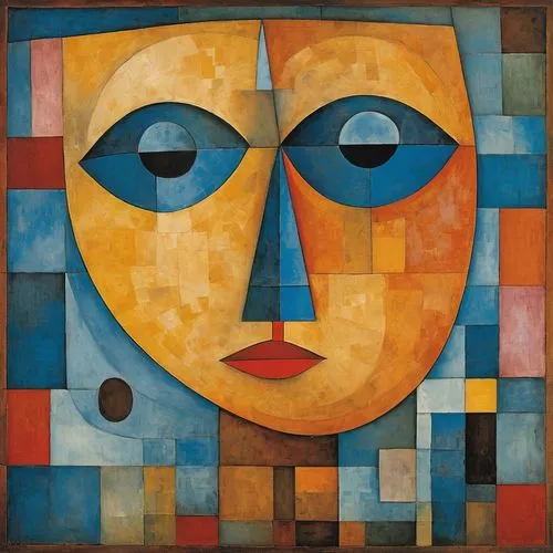 woman's face,picasso,woman face,cubism,indian art,decorative figure,woman sitting,multicolor faces,faces,inca face,face,woman thinking,african art,masque,astonishment,african masks,portrait of a woman,woman holding pie,decorative art,woman at cafe,Art,Artistic Painting,Artistic Painting 45