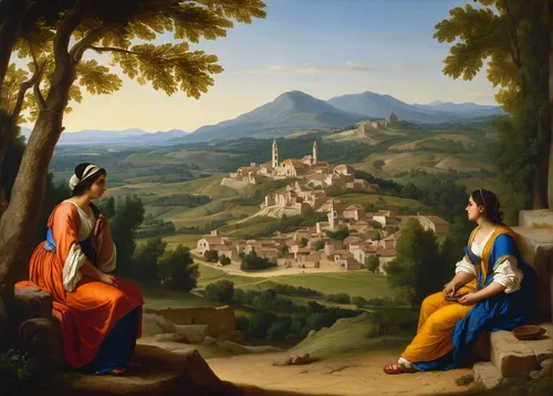 the annunciation,mountain scene,bellini,young couple,piemonte,holy family,modena,sanssouci,church painting,romantic scene,idyll,apollo and the muses,la nascita di venere,campagna,lacerta,bougereau,woman at the well,courtship,village scene,italian painter,Art,Classical Oil Painting,Classical Oil Painting 33