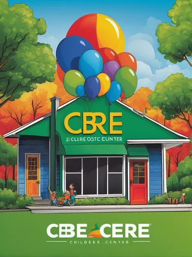 Create a playful and vibrant CBRE logo for a children's educational center.,core renovation,cottagecore,cubeb,c20b,crs,houses clipart,prefabricated buildings,costa rica crc,core,cd,cdry blue,company l