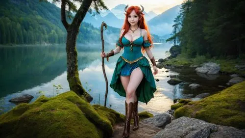 tuatha,fantasy picture,triss,faires,drass,trine