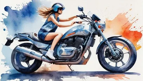 watercolor pin up,motorbike,motorcycles,motorcycling,motorcyclist,motorcycle,motorcycle racer,biker,motor-bike,harley davidson,bike pop art,harley-davidson,motorcycle racing,motorcycle drag racing,piaggio ciao,moped,pin up girl,riding instructor,pin ups,motorcycle tours,Illustration,Paper based,Paper Based 25