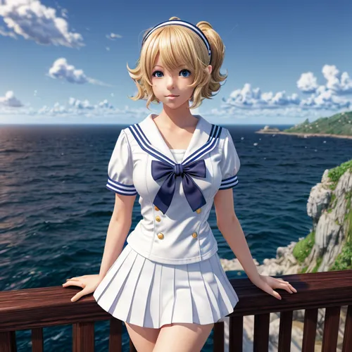 kantai collection sailor,darjeeling,delta sailor,sailor,beach background,darjeeling tea,capri,seaside daisy,cruiser aurora,at sea,honolulu,gunkanjima,the sea maid,by the sea,erika,meteora,sail blue wh