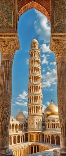 islamic architectural,gumbad,bidar,western architecture,bikaner,civilizations,yasseri,unesco world heritage,oman,persian architecture,pisa,world heritage,deccan,world heritage site,osmania,ancient buildings,marble palace,hajj,asian architecture,civilisations,Illustration,Realistic Fantasy,Realistic Fantasy 42