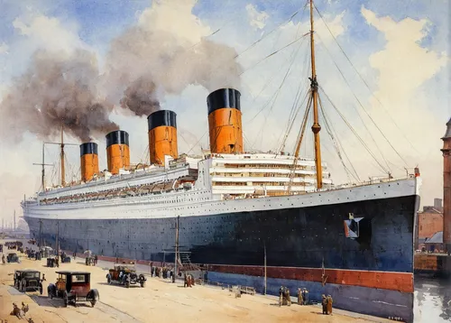 ocean liner,troopship,queen mary 2,ss rotterdam,titanic,star line art,royal yacht,reefer ship,victory ship,the ship,passenger ship,steamer,1926,waverley,1929,royal mail ship,1925,museum ship,1906,training ship,Illustration,Paper based,Paper Based 23