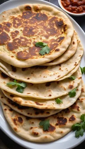 chapati,paratha,kulcha,naan,tortillas,bhakri,pupusa,lahmacun,shrimp tortillas,lefse,piadina,pakistani cuisine,sindhi cuisine,flat bread,flatbread,papadum,maharashtrian cuisine,sel roti,rajasthani cuisine,paratha roll,Photography,General,Realistic