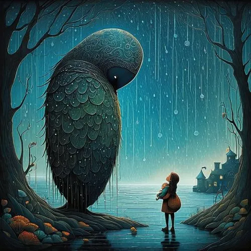 pangolin,fairy peacock,peacock,kakapo,nocturnal bird,night bird,acorn,capercaillie,large owl,bird illustration,fallen acorn,igel,sci fiction illustration,hedgecock,fantasy picture,blue peacock,tarkus,kea,papageno,moonwalked,Illustration,Abstract Fantasy,Abstract Fantasy 19