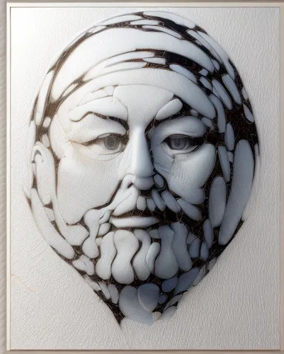 white beard,decorative rubber stamp,holiday ornament,paper art,multi layer stencil,glass painting,stencil,father frost,christmas ornament,santa mug,christmas bauble,glass ornament,christmas ball ornament,woodcut,decorative plate,st claus,father christmas,christmas tree ornament,beard flower,ornament,Light and shadow,Landscape,Great Wall