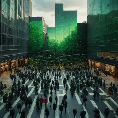 glass building,shinjuku,virtual landscape,urban design,glass facade,matrix,kamppi,urbanization,photomanipulation,urban landscape,tokyo,digital compositing,city corner,glass facades,greenbox,green trees,glass wall,dystopian,hudson yards,glass blocks,Photography,General,Natural