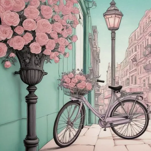 floral bike,bicycle,bicycles,city bike,woman bicycle,bicycle ride,artistic cycling,pink city,bicycling,pink floral background,bicycle riding,french digital background,bicycle lane,flower background,bike,cycling,bikes,floral background,flower wall en,flower cart,Conceptual Art,Fantasy,Fantasy 03