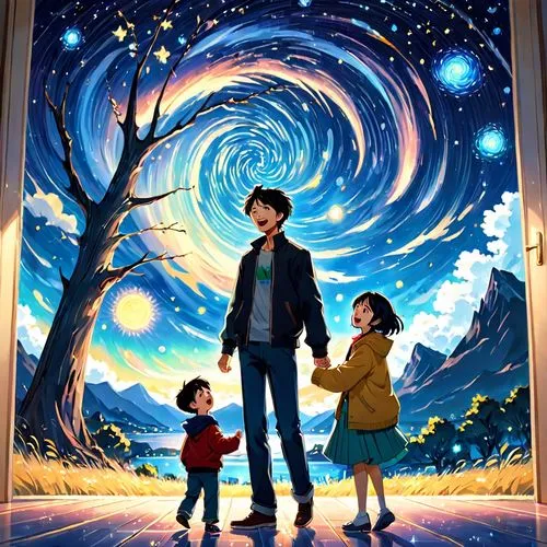 lyoko,extant,film poster,star sky,poster,the stars,Anime,Anime,Realistic