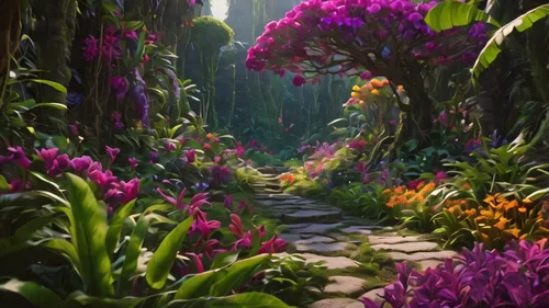 pathway,tunnel of plants,flower garden,forest path,garden of eden,gardens,cottage garden,secret garden of venus,to the garden,tropical bloom,towards the garden,clove garden,garden of plants,flowering plants,nature garden,splendor of flowers,floral border,flower border,the garden,fairy forest,Photography,General,Natural