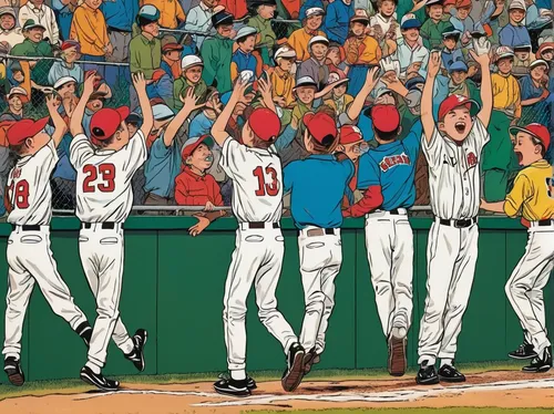 baseball drawing,cardinals,baseball team,baseball players,sports wall,baseball,little league,baseball park,bat-and-ball games,ball sports,sports,ballpark,meeting on mound,youth sports,raised hands,cubs,candlesticks,baseball player,american baseball player,the rays,Illustration,American Style,American Style 15